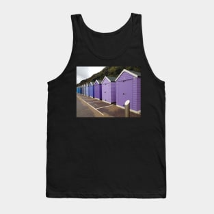 Purple and Blue Beach Huts Tank Top